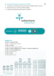 Ackermann Haubenspülmaschine H 540, 