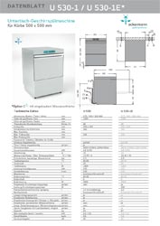 Ackermann Geschirr-Spülmaschine U 530-1E m. eingebautem Enthärter, 