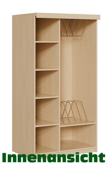 Liegepolsterschrank m. Türen f. 6 Liegepolster