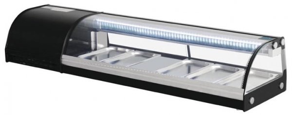 Polar Sushi Kühlvitrine 60 Liter 5 x 1/3 GN