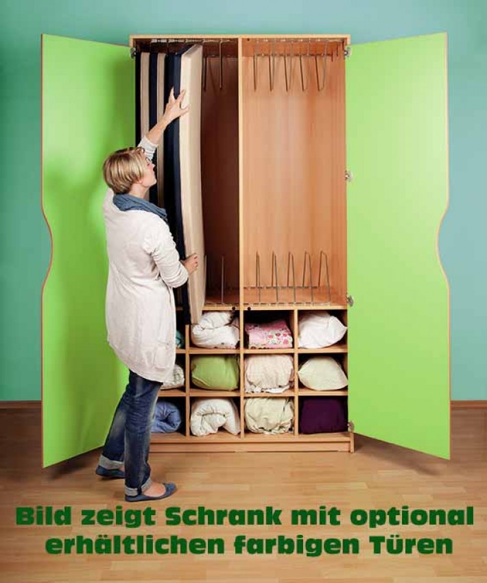 Liegepolsterschrank m. Türen f. 6 Liegepolster