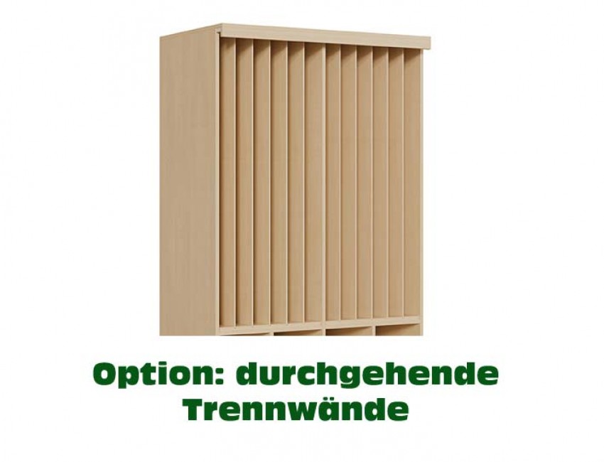 Liegepolsterschrank offen f. 8 Liegepolster