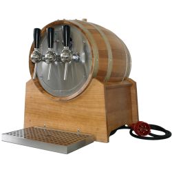 Glühwein-Durchlauferhitzer/Glühweinerhitzer 3-ltg. Holzfass ohne Förderpumpen, versandkostenfrei