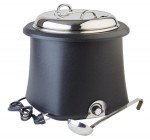 APS  elektr. Suppentopf Ø 38 cm, 10 Liter schwarz, versandkostenfrei