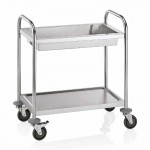 kleiner Servierwagen 2-etagig mit Abräummulde, versandkostenfrei