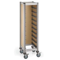 SINGLE Tablettwagen für 10 Tabletts 45,5 x 35,5 cm Holzoptik hell 1955451