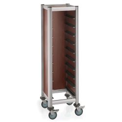 SINGLE Tablettwagen für 10 Tabletts 45,5 x 35,5 cm Holzoptik 1955452
