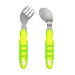 VitalBaby ergonomisches Besteckset 2-tlg. grün/gelb