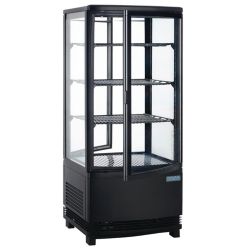 Polar Kühlschrank Gebogene Tür schwarz CX574