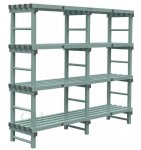 REA Kunststoffregal 2000 x 500 x 1750 mm mit 4 Böden, versandkostenfrei