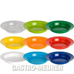Kinderzeug Teller tief 19 cm / Suppenteller klein 9-Farben Polycarbonat (PC)