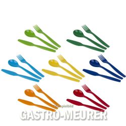 Kinderzeug Besteckset 3-tlg. 7-Farben Polycarbonat (PC)