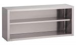Edelstahl Wandhängeschrank offen 2000 x 400 mm, versandkostenfrei