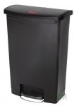 Rubbermaid Tretabfalleimer 90 l fahrbar schwarz