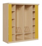 Liegepolsterschrank m. Vorhang f. 10 Liegepolster, versandkostenfrei