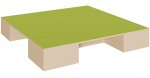 Quadratpodest 3 Garagen f. Rollkästen 150 x 150 cm, versandkostenfrei