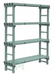REA Kunststoffregal 1400 x 400 x 1750 mm mit 4 Böden, versandkostenfrei