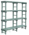 REA Kunststoffregal 1800 x 400 x 1750 mm mit 4 Böden, versandkostenfrei